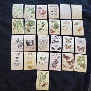 Nature Botanical Postcards, 6x4 Inch Poster Set,‎ Retro style Aesthetic Prints,